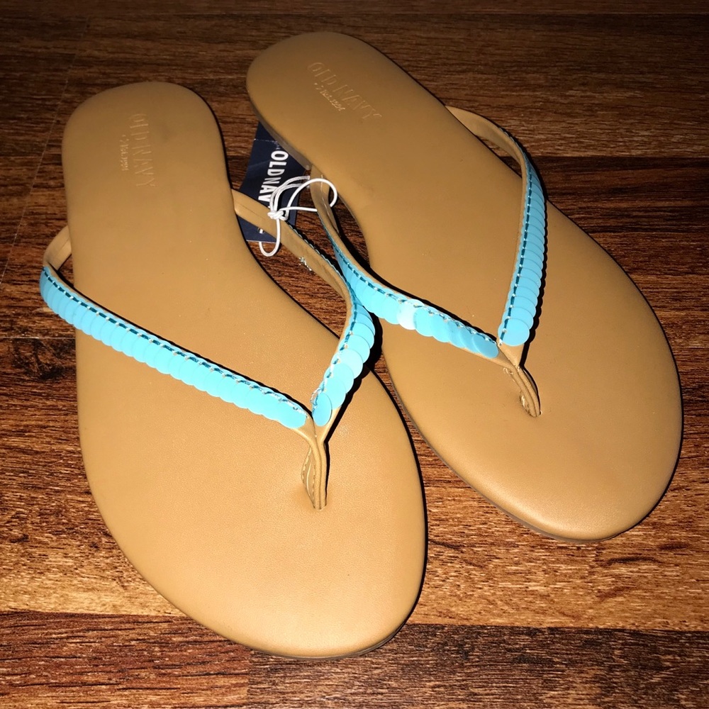 NWT Old Navy Sequin Flip Flops